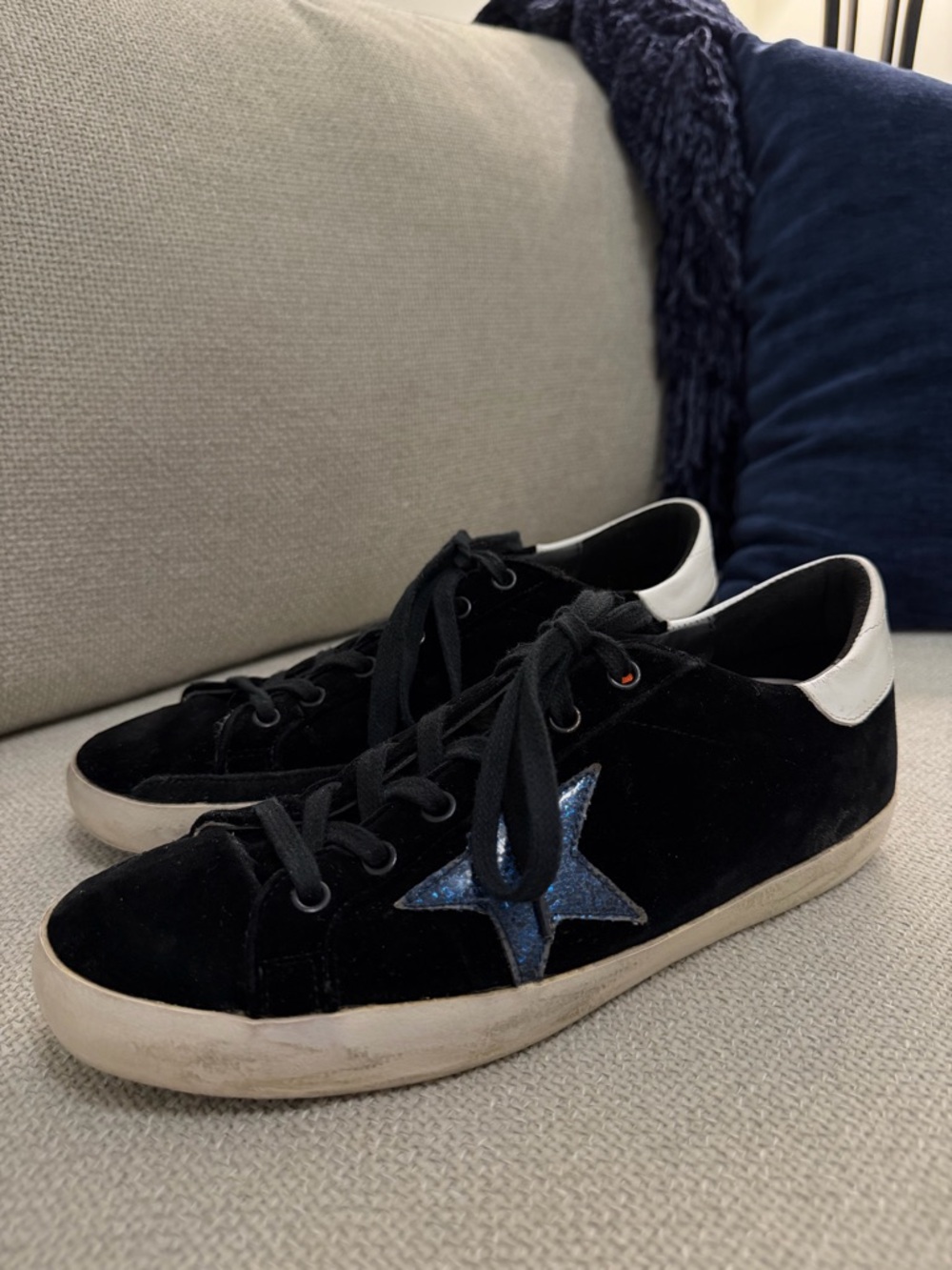 Golden Goose Superstar Black Suede Sneakers - Picture 8 of 10